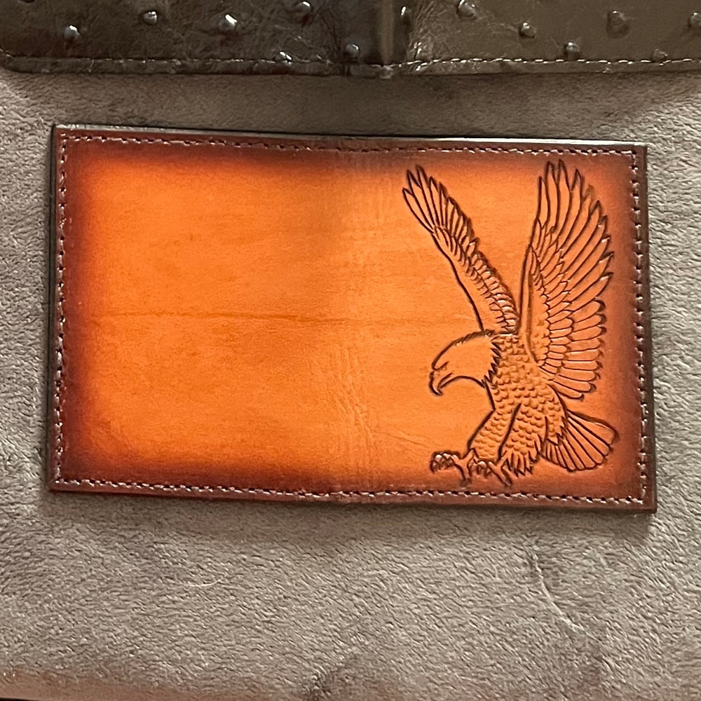Artistic eagle card only wallet. Get your genuine leather handcrafted wallet.